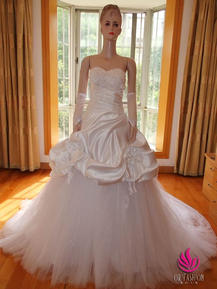 Orifashion HandmadeReal Custom Made Romantic Wedding Dress RC115